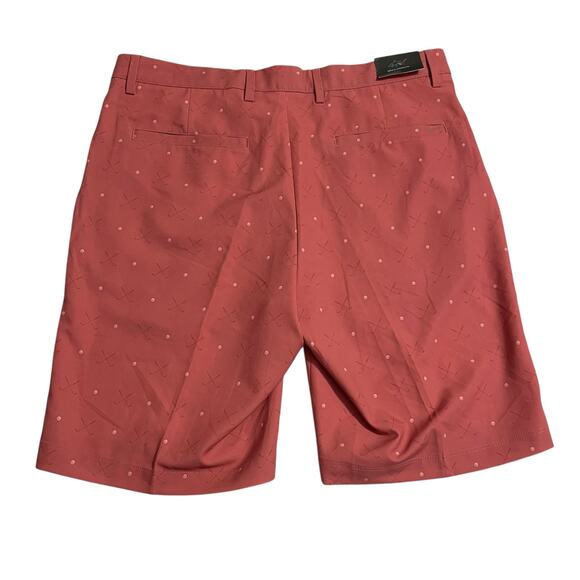 Greg Norman Mens Golf Shorts Size 32 Golf Ball Print Zip Fly Mid Rise Quick Dry - Picture 2 of 10
